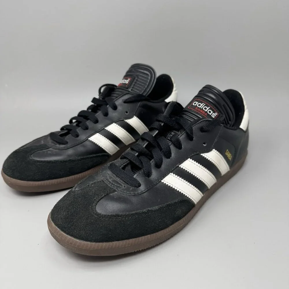 Adidas Samba Soccer Football Sneakers Black Athletic Shoes Mens 9.5
